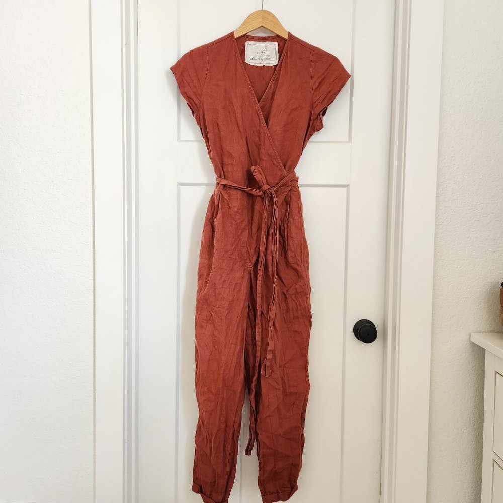 notPerfectLinen | Wrap linen jumpsuit